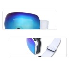 Double-layer anti-fog polarized snow goggles