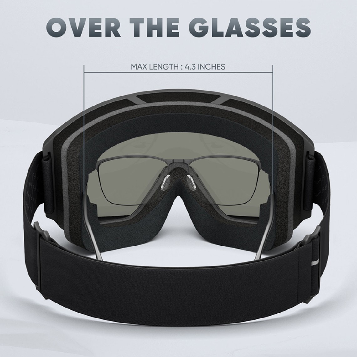 Stylish polarized protective ski goggles