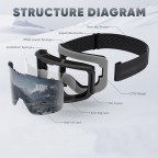 Stylish polarized protective ski goggles