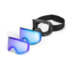 Navy blue magnetic ski goggles