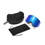 Navy blue magnetic ski goggles