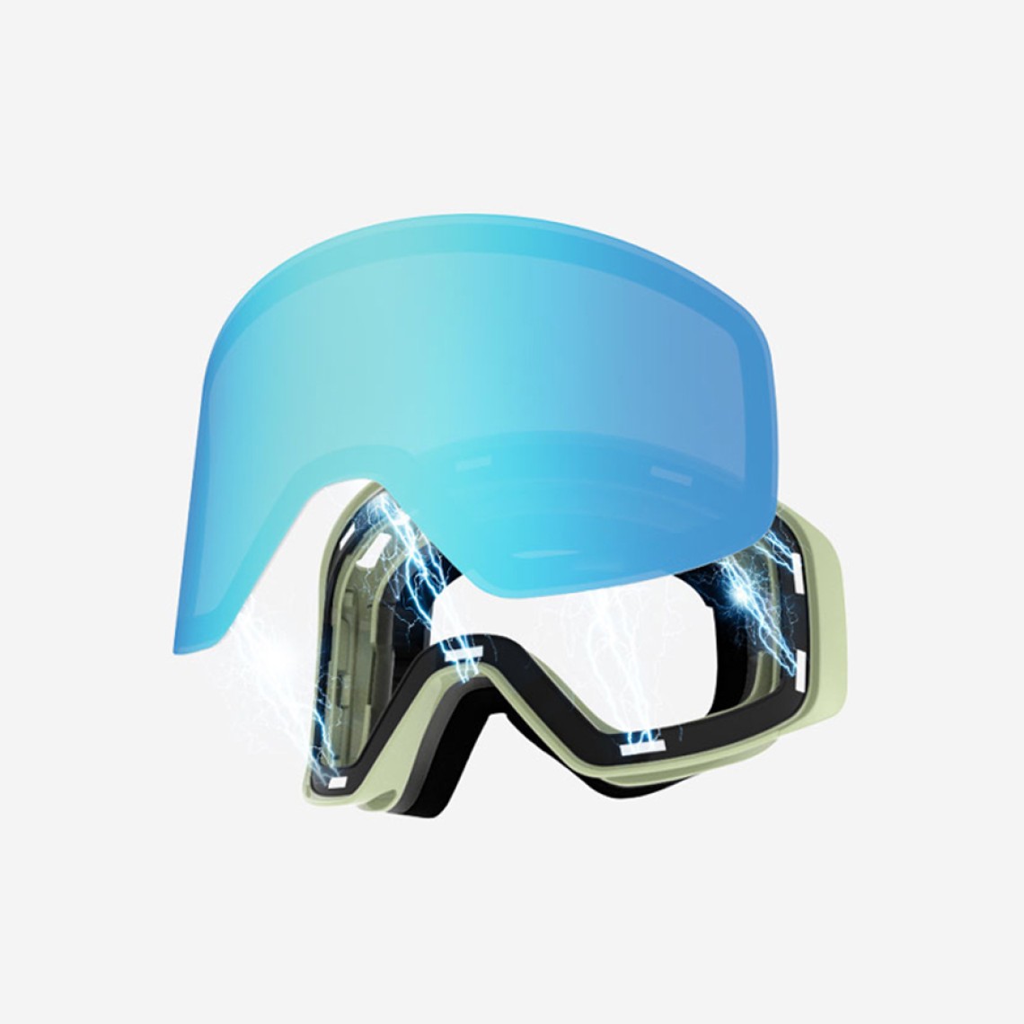 High-performance panoramic adult ski goggles