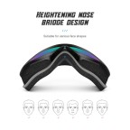 Colorful UV-resistant ski goggles