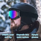 Polarized anti-fog winter ski goggles