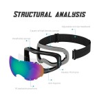 Polarized anti-fog winter ski goggles