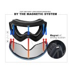 High-quality double-layer anti-fog magnetic ski goggles