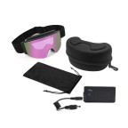 Adult heated magnetic ski goggles