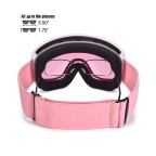 Red and silver polarized anti-fog ski goggles