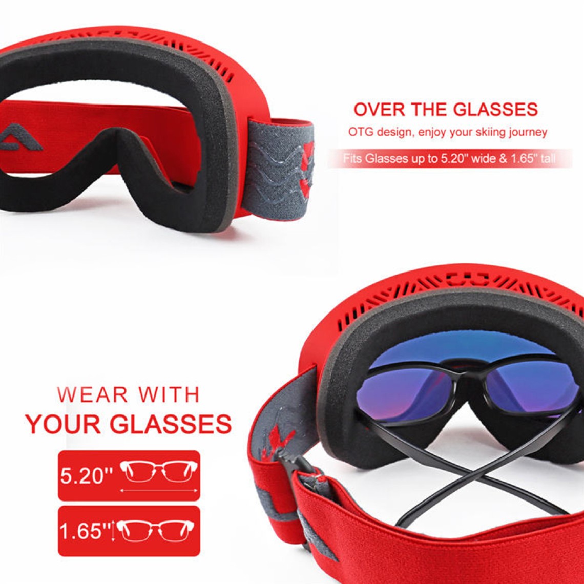 Polarized windproof and anti-fog ski goggles