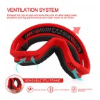 Polarized windproof and anti-fog ski goggles