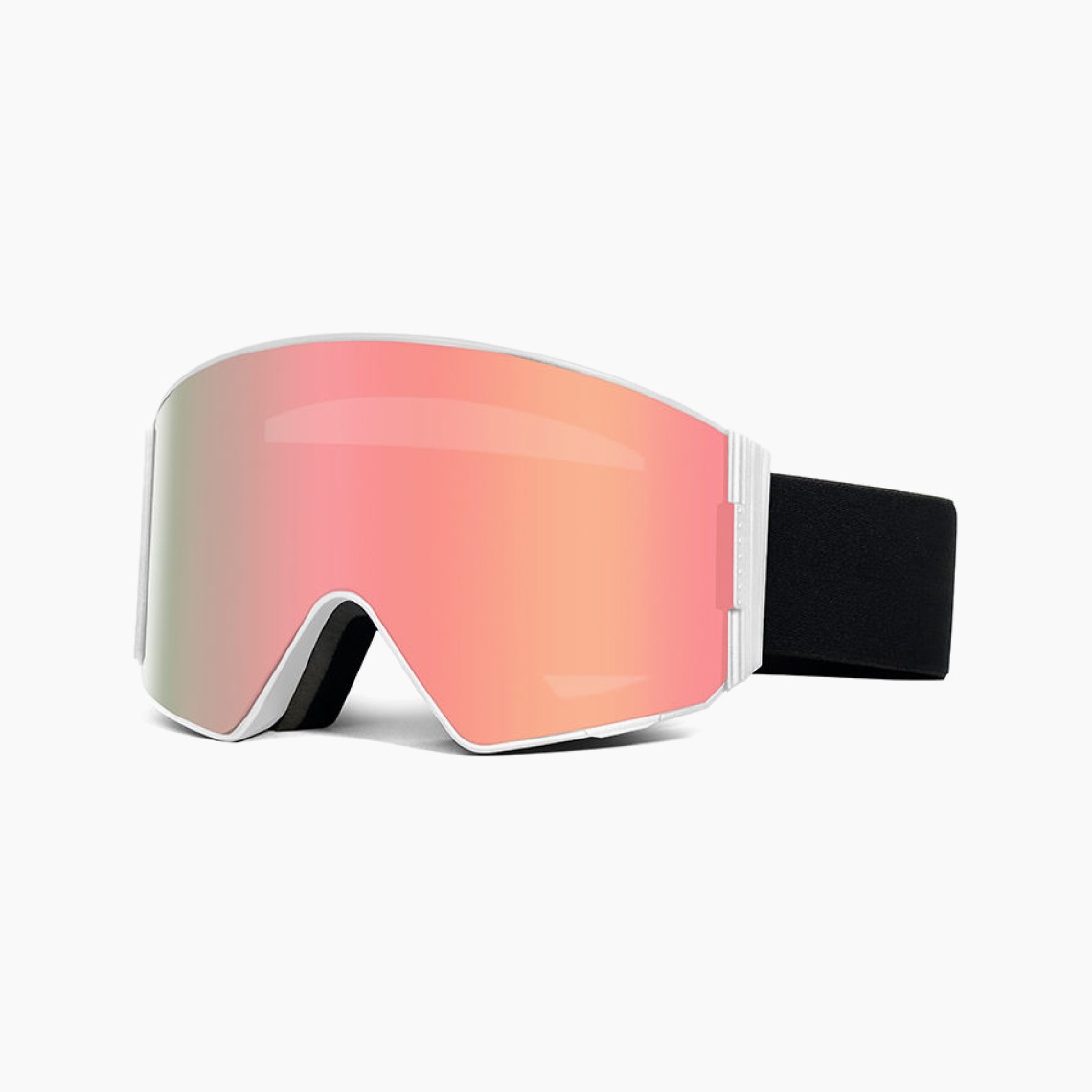 Magnetic flip-polarized ski goggles