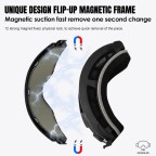Magnetic flip-polarized ski goggles