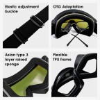 Magnetic flip-polarized ski goggles