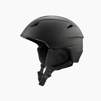 One-piece molded sports ski helmet