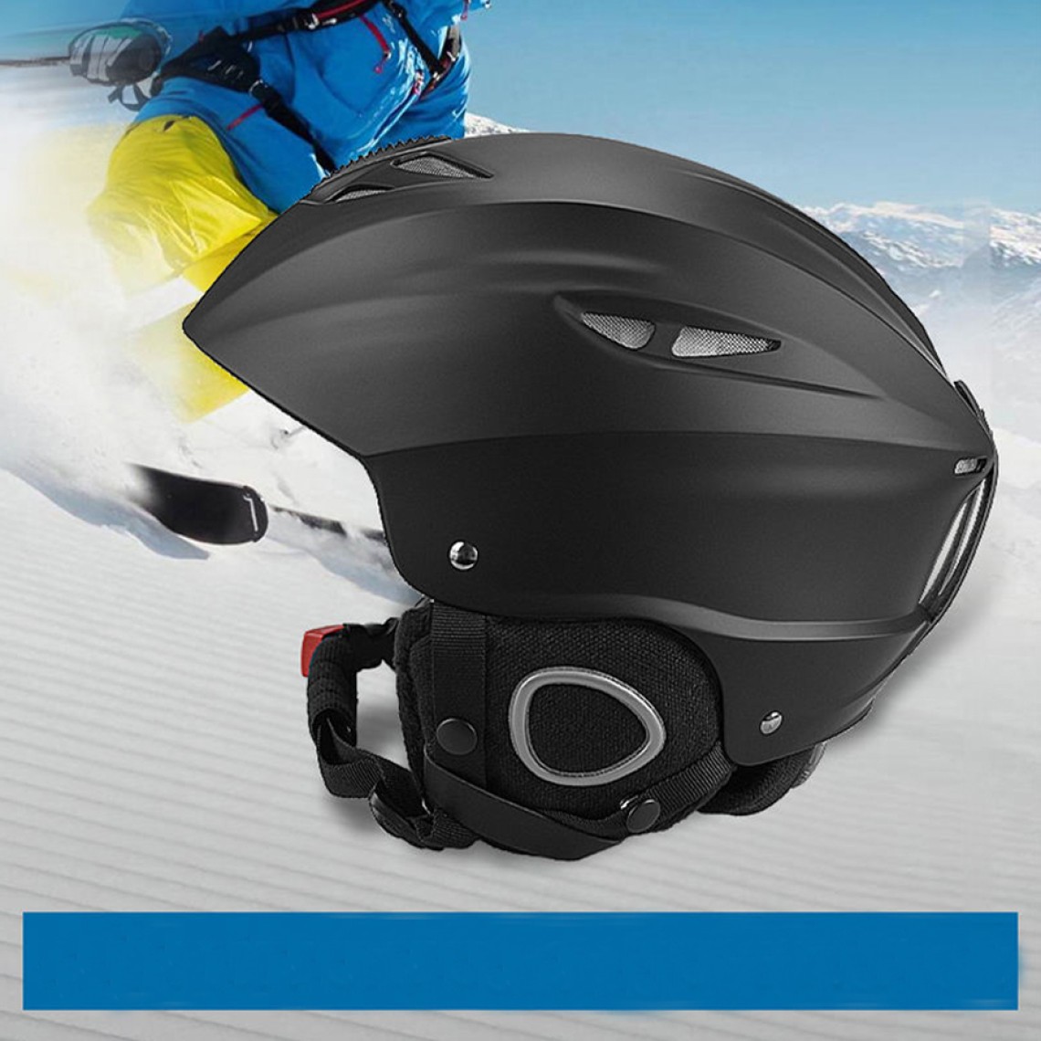 High-efficiency ventilated adult ski helmet