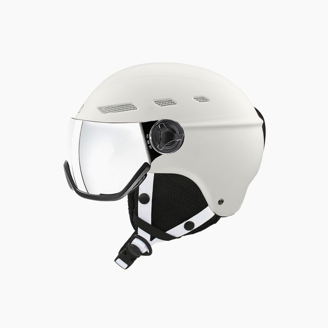 Sweatproof and breathable ski helmet with goggles