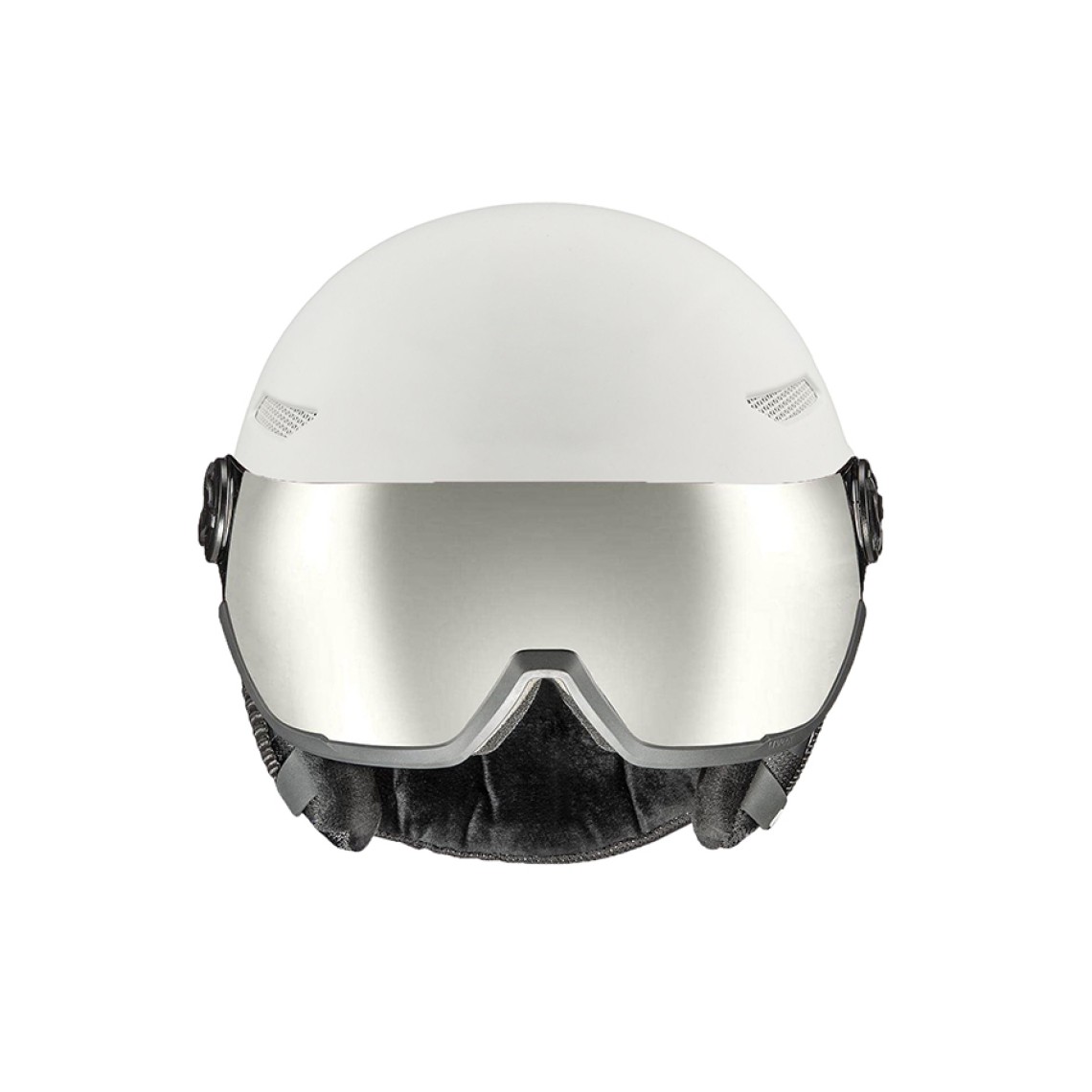 Sweatproof and breathable ski helmet with goggles