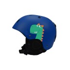 Classic blue animal print ski helmet