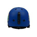 Classic blue animal print ski helmet