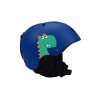 Classic blue animal print ski helmet