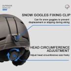 Durable and rugged all-in-one lightweight ski helmet