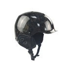 Windproof black winter ski helmet