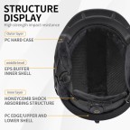 Adult ski helmet with goggles for UV protection