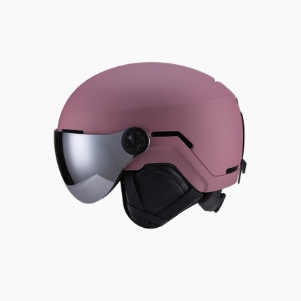 Skiing and ski helmet with goggles