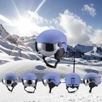 Skiing and ski helmet with goggles