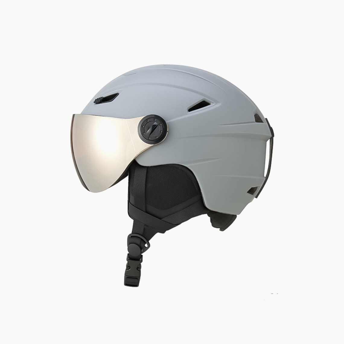 Windproof and snowproof dual-sport ski helmet
